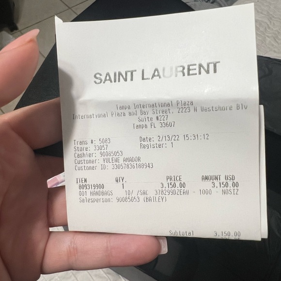 Saint Laurent Sac de Jour Black crocodile - Picture 7 of 7